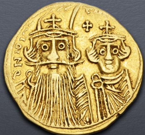 Constans II with Constantine IV, 661-663 (Constantinople mint - 9th officina - AV Solidus)